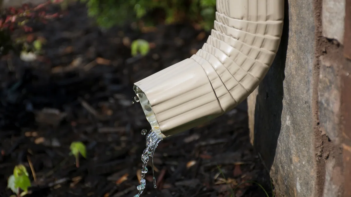 Downspout installation and drainage