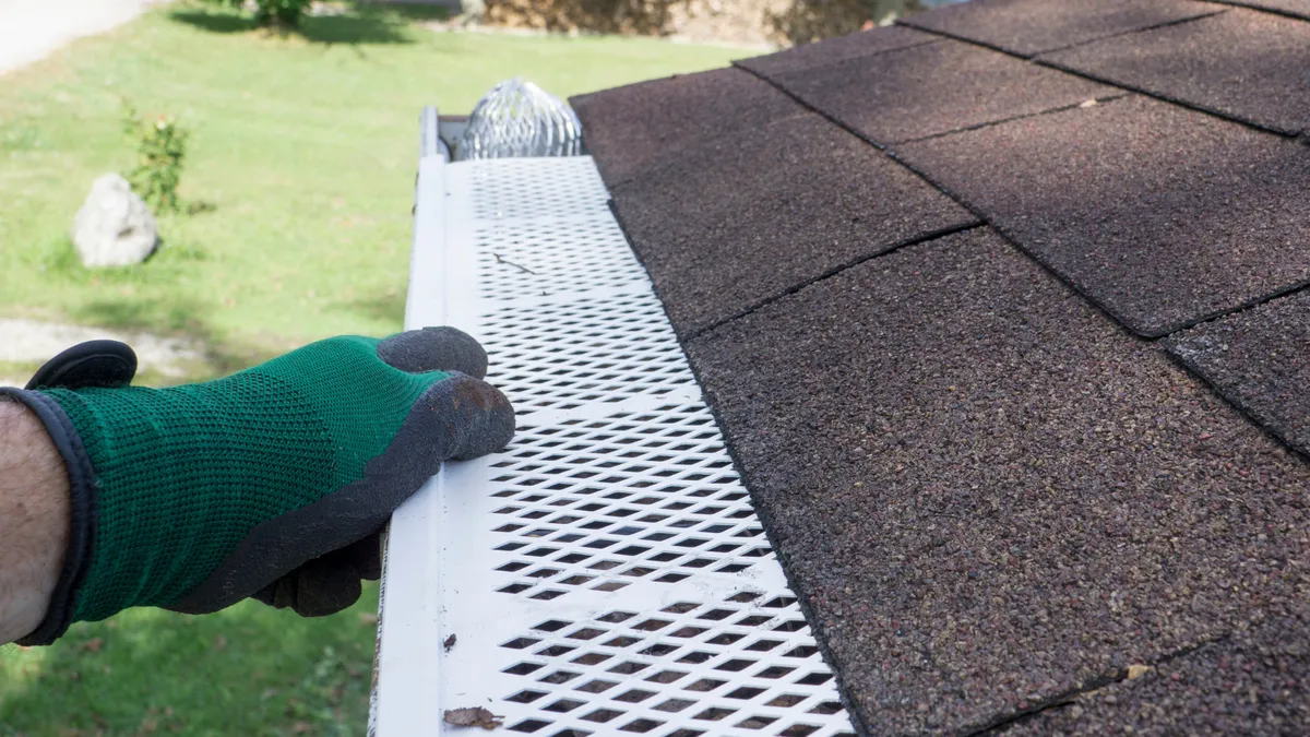 Gutter guard protection system installed