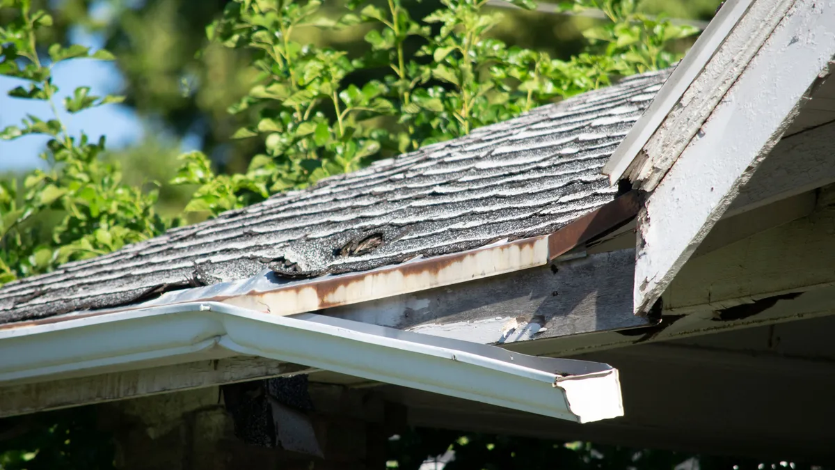 Gutter repair on residential property
