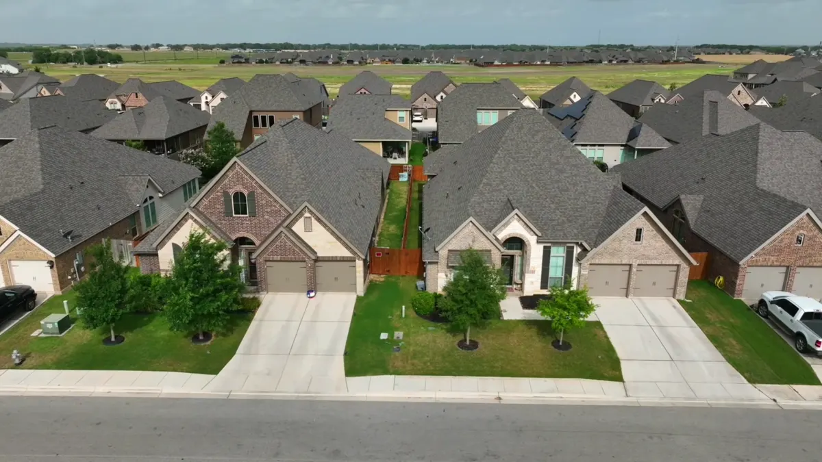 Professional gutter system on a residential home in North Texas